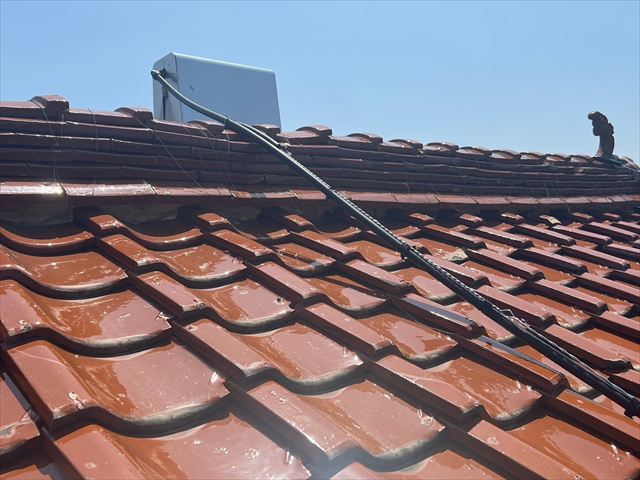 周南市で瓦屋根の漆喰を点検｜漆喰が剥がれるとどうなるか？